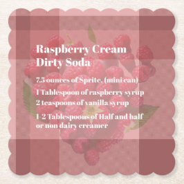 Dirty Soda Raspberry Coaster Kartonnen Onderzetters