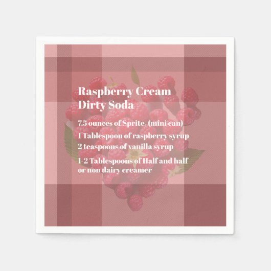 Dirty Soda Raspberry Napkin Servet (Voorkant)