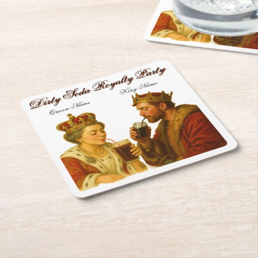 Dirty Soda Royalty Party Onderzetter (Schuin)