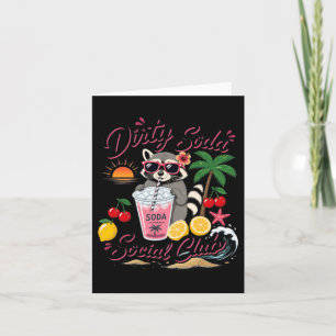 Dirty Soda Social Club Wasbeer Zomer Vakantie Kaart