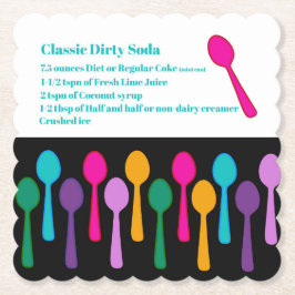 Dirty Soda Spoon Coaster Kartonnen Onderzetters