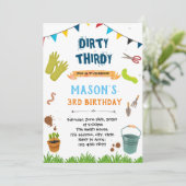 Dirty Thirdy verjaardagthema Kaart (Staand voorkant)