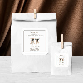 Dirty Thirty 30th Birthday Party Espresso Cocktail Vierkante Sticker