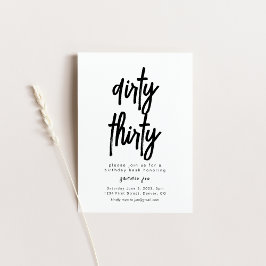 Dirty Thirty Birthday Invitation Sjabloon Kaart