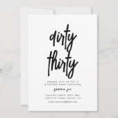 Dirty Thirty Birthday Invitation Sjabloon Kaart (Voorkant)