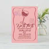 Dirty thirty birthday invitation template, cherry  kaart (Staand voorkant)