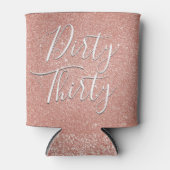 Dirty Thirty Birthday Roos Goud Blush Roze Glitter Blikjeskoeler (Voorkant)