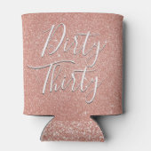 Dirty Thirty Birthday Roos Goud Blush Roze Glitter Blikjeskoeler (Achterkant)