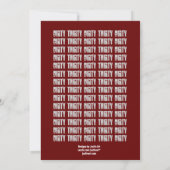 Dirty Thirty Birthday Zwart Wit Rood Sjabloon Kaart (Achterkant)