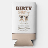 Dirty Thirty Cocktail Espresso Bruin 30e verjaarda Seltzer Blikjeskoeler (Achterkant)