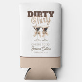 Dirty Thirty Cocktail Espresso Bruin 30e verjaarda Seltzer Blikjeskoeler (Voorkant)