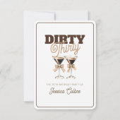 Dirty Thirty Cocktail Espresso Martini 30 verjaard Bedankkaart (Voorkant)