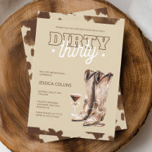 Dirty Thirty Country Western 30ste verjaardagsfees