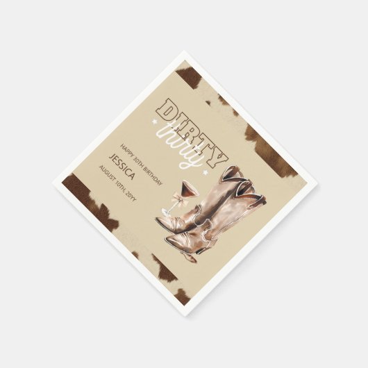 Dirty Thirty Country Western 30ste verjaardagsfees Servet (Hoek)