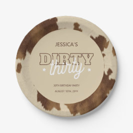 Dirty Thirty Country Western 30th Birthday Party Papieren Bordje