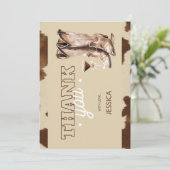 Dirty Thirty Country Western Rustic 30th Birthday Bedankkaart (Staand voorkant)