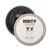 Dirty Thirty Espresso Cocktail 30ste Verjaardagsfe Button Flesopener (Voorkant)