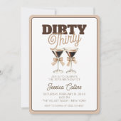 Dirty Thirty Espresso Cocktail 30ste Verjaardagsfe Kaart (Voorkant)