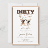 Dirty Thirty Espresso Cocktail 30ste Verjaardagsfe Kaart (Voorkant)