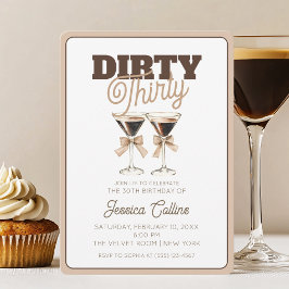 Dirty Thirty Espresso Cocktail 30ste Verjaardagsfe Kaart