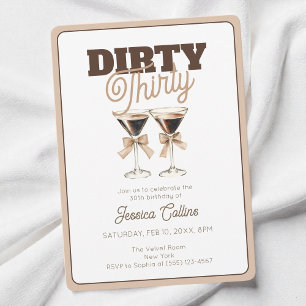 Dirty Thirty Espresso Cocktail 30ste Verjaardagsfe Kaart