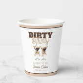 Dirty Thirty Espresso Cocktail 30ste Verjaardagsfe Papieren Bekers (Voorkant)