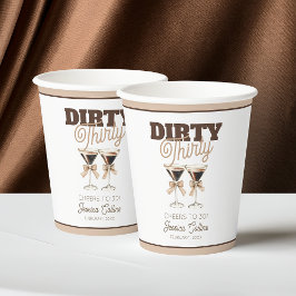 Dirty Thirty Espresso Cocktail 30ste Verjaardagsfe Papieren Bekers