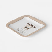 Dirty Thirty Espresso Cocktail 30ste Verjaardagsfe Papieren Bordje (Gebogen)