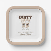 Dirty Thirty Espresso Cocktail 30ste Verjaardagsfe Papieren Bordje (Voorkant)