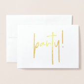 Dirty Thirty Gold Bubbly verjaardagsfeestje uitnod Folie Kaarten (Voorkant met envelop)