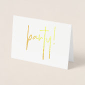 Dirty Thirty Gold Bubbly verjaardagsfeestje uitnod Folie Kaarten (Voorkant)