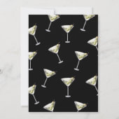 Dirty Thirty Martini 30e verjaardag uitnodiging (Achterkant)