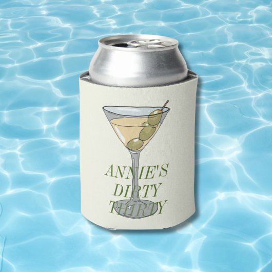 Dirty Thirty martini 30e waterverf koelbox Blikjeskoeler