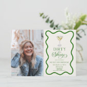 Dirty Thirty Martini 30ste verjaardagsfeestje Kaart (Staand voorkant)