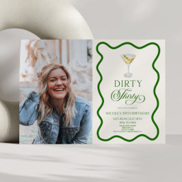 Dirty Thirty Martini 30ste verjaardagsfeestje Kaart