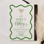 Dirty Thirty Martini 30ste verjaardagsfeestje Kaart<br><div class="desc">Dit is een Dirty Thirty Green Dirty Martini 30th Birthday Party Uitnodiging!</div>