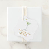 Dirty Thirty Martini Cocktail, 30th Birthday Party Bedankjes Labels (In situ)