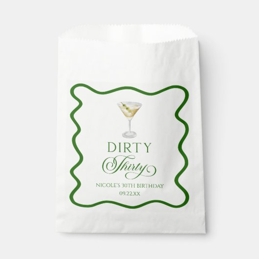Dirty Thirty Martini verjaardagsfeestje Bedankzakje (Voorkant)