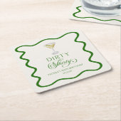 Dirty Thirty Martini verjaardagsfeestje Kartonnen Onderzetters (Schuin)