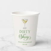 Dirty Thirty Martini verjaardagsfeestje Papieren Bekers (Voorkant)