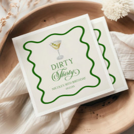 Dirty Thirty Martini verjaardagsfeestje Servet