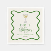 Dirty Thirty Martini verjaardagsfeestje Servet (Voorkant)