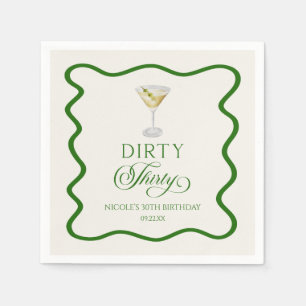 Dirty Thirty Martini verjaardagsfeestje Servet