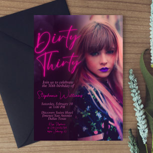 Dirty Thirty Minimalist met foto Kaart