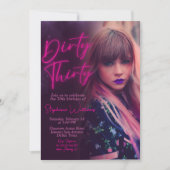 Dirty Thirty Minimalist met foto Kaart (Voorkant)