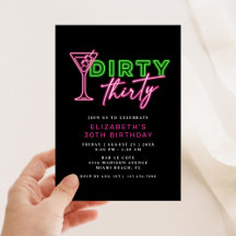 Dirty Thirty Neon Green & Pink 30E Verjaardag