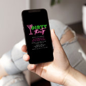 Dirty Thirty Neon Green & Pink 30E Verjaardag Kaart