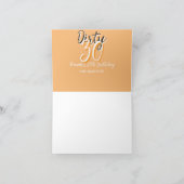 Dirty Thirty oranje witte eenvoudige retro verjaar Bedankkaart (Binnen)