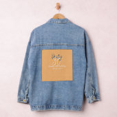 Dirty Thirty oranje witte eenvoudige retro verjaar Denim Jacket (Hangar)