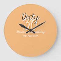 Dirty Thirty oranje witte eenvoudige retro verjaar
